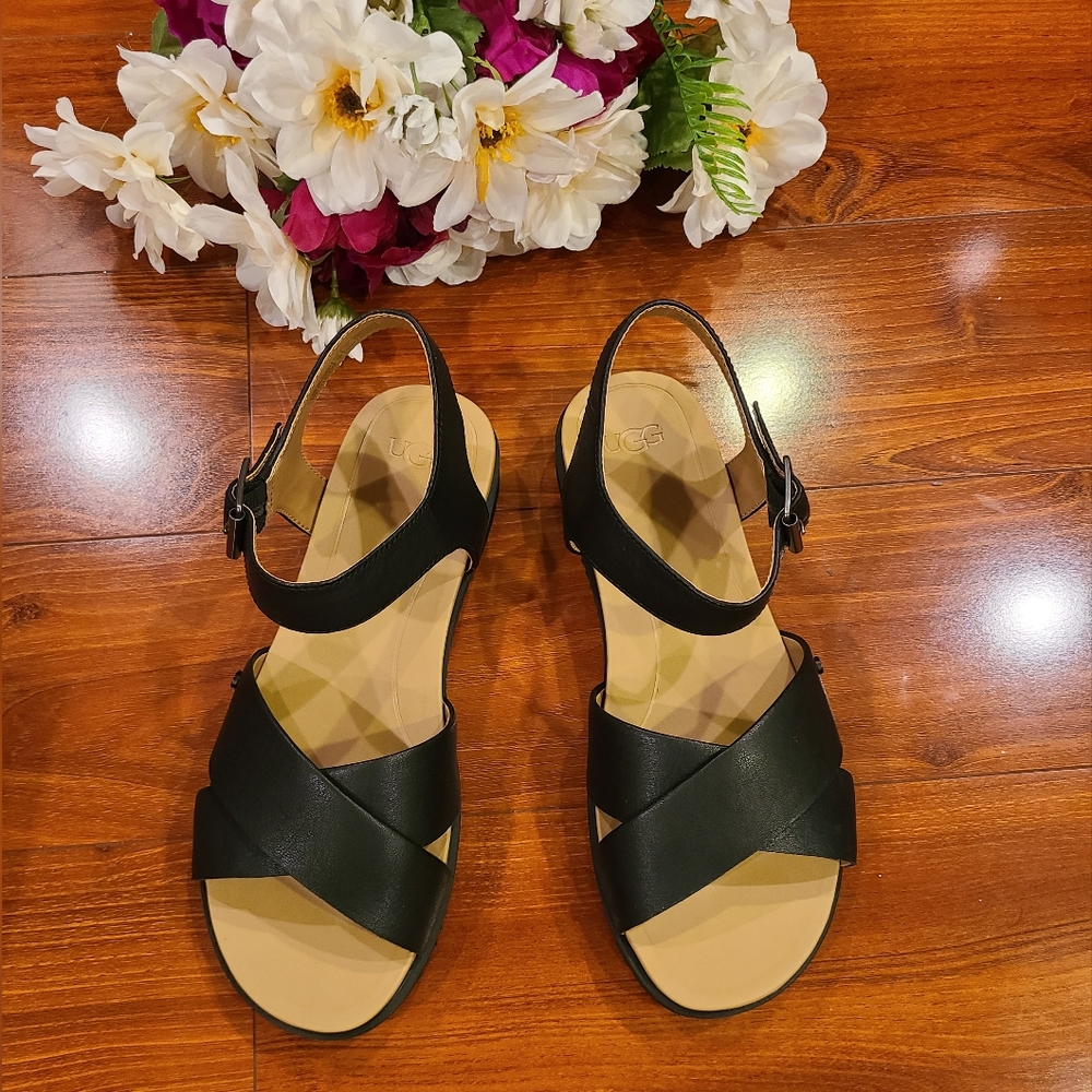UGG Black Zoie Sandals Size 7.5